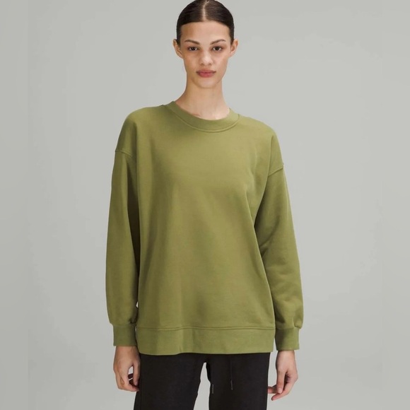 lululemon athletica Sweaters - Lululemon Perfectly Oversized Crew Green